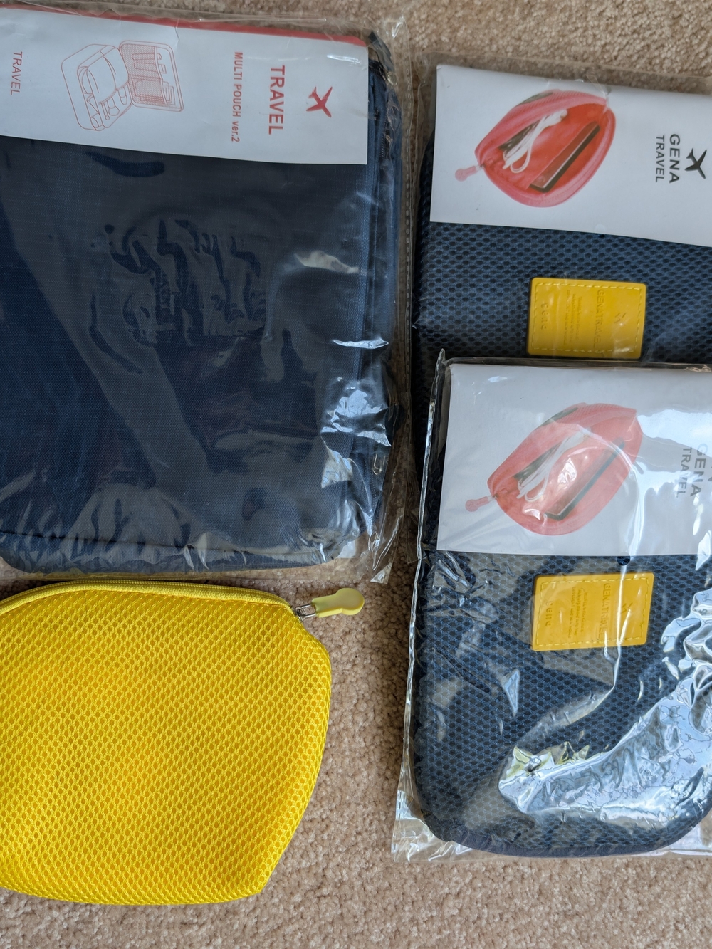 Bundle of 4 Travel Organizer Pouches / Cable Cases – New in Package